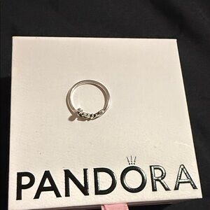 Pandora Silver Band with Sparkling Accents